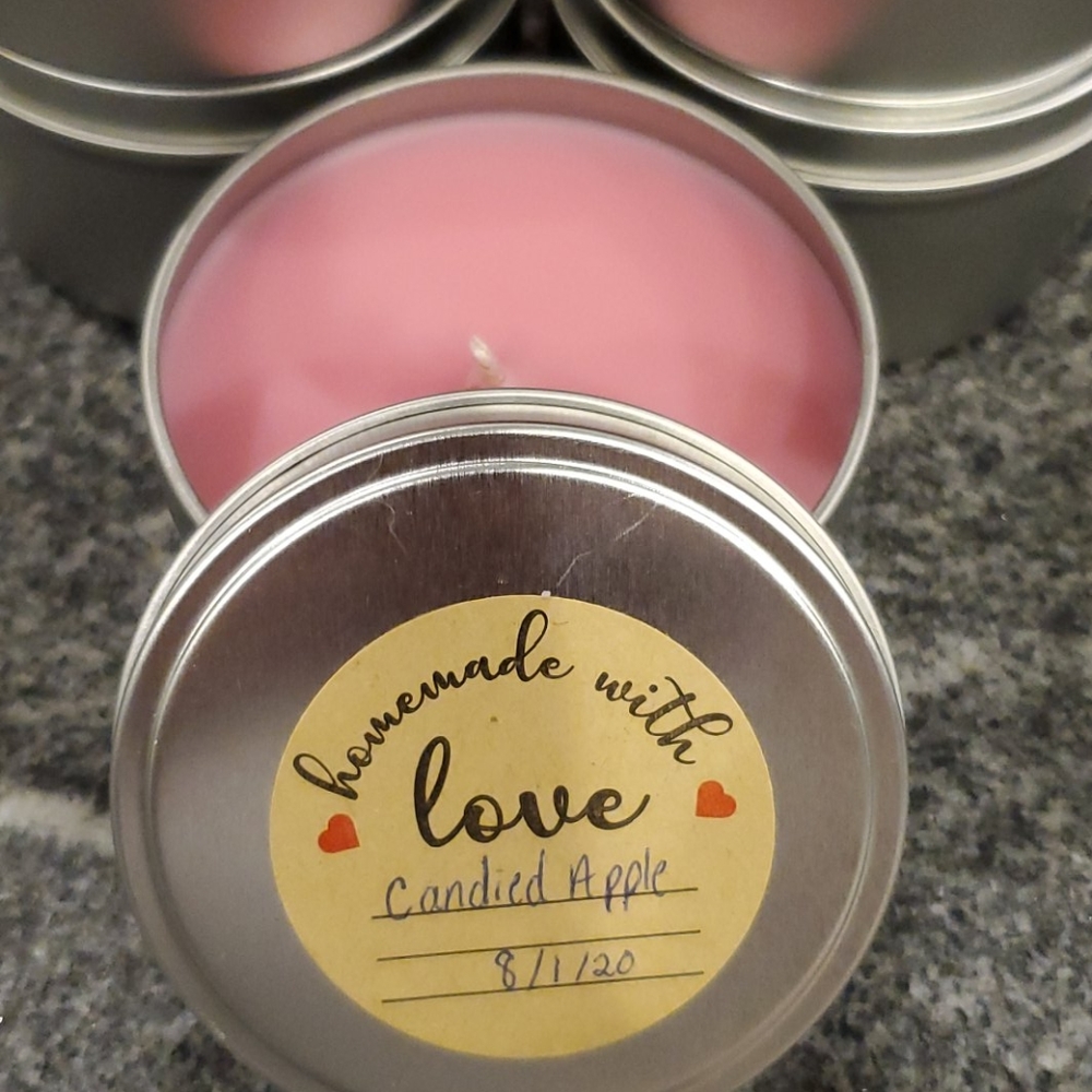 Homemade Soy Candle Candied Apple 1 left - Picture 2 of 3